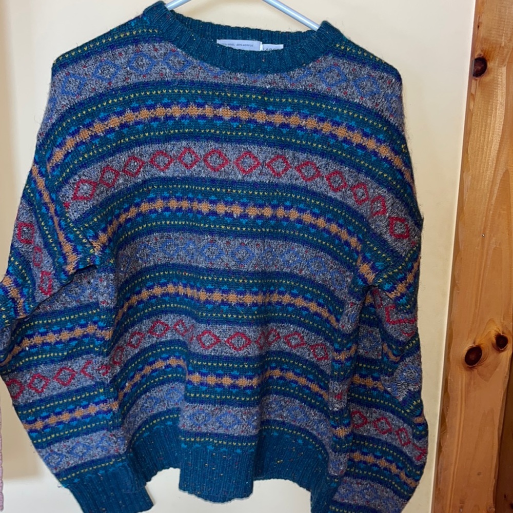 Patterned Wool Sweater - image 1